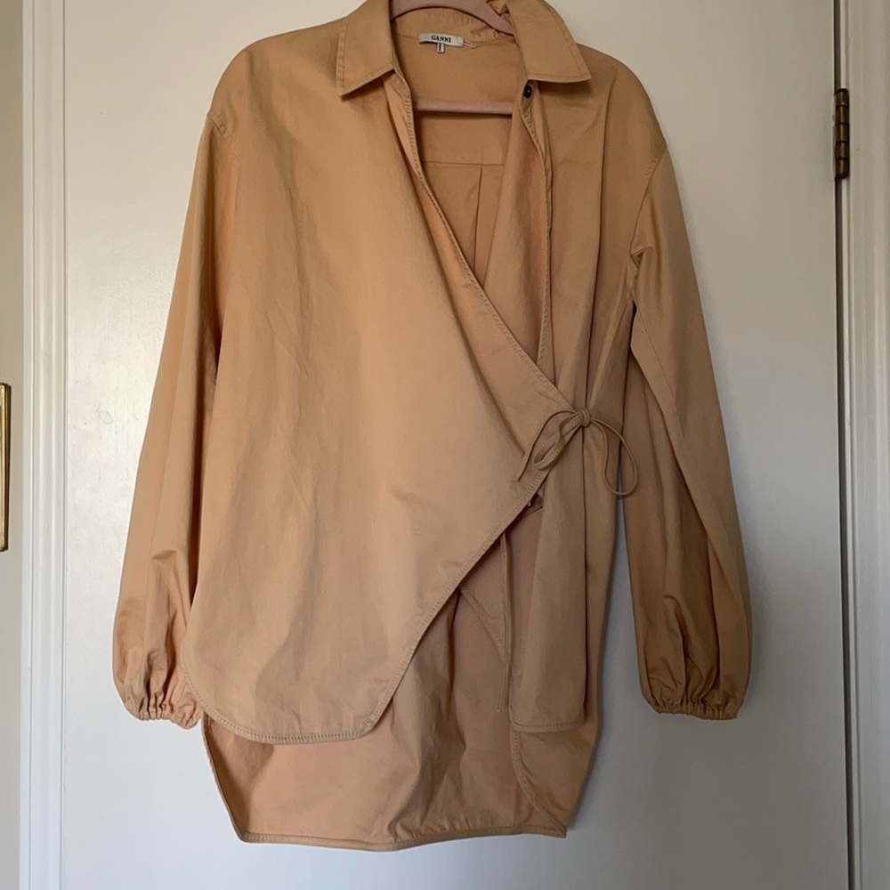 Ganni Tie Shacket